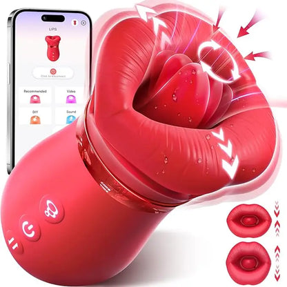 Vibromasseur à succion pour femme, léchage de langue, stimulateur de Clitoris Oral et de mamelon, contrôle par application, jouets sexuels vibrants sous vide pour Couples