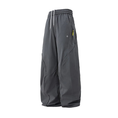 TFETTERS pantalons décontractés pour hommes printemps et automne pantalons de sport droits en plein air cordon taille élastique poche fermeture éclair pantalons de cyclisme