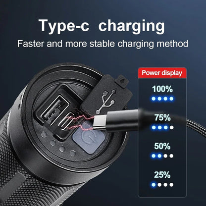 Mise à niveau 1000000 LM lampes de poche Led puissantes rechargeables 600W lampes de poche haute puissance Zoom torche longue portée 3500m tactique Lantren