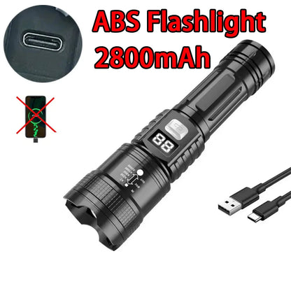 1000000   Lampe de poche la plus puissante lampes de poche LED haute puissance torche étanche lampe Rechargeable lanterne de Camping en plein air