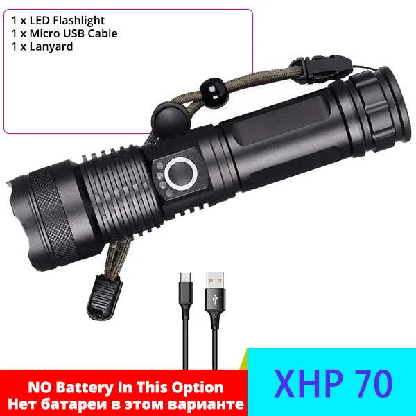 Lampe de poche Super XGardens 90, 120, lumière LED injuste, torche haute puissance, lampe de camping aste, USB 18650
