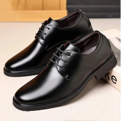Chaussures en cuir pour hommes robe noire formelle bout carré homme décontracté Derby chaussure affaires rétro peau de vache concepteur nouveau dans la livraison gratuite