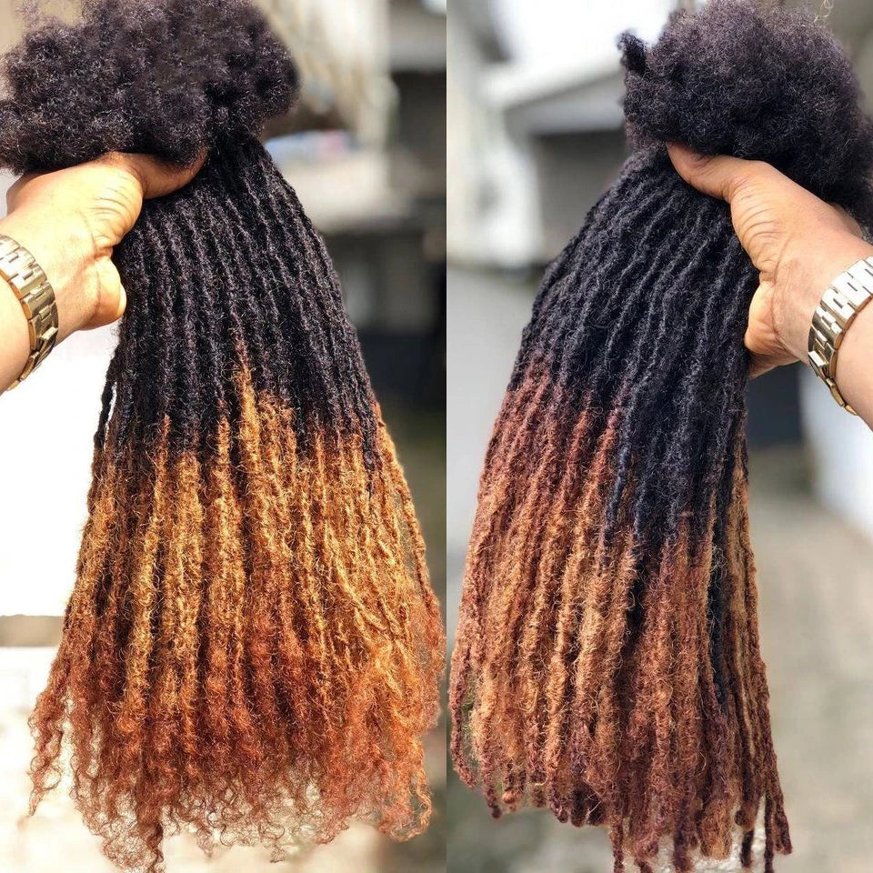 HExtensions de dreadlocks en cheveux humains, crépus et lisses, tresses au crochet, extensions de cheveux brésiliens Remy, 10, 20, 40 ou 60 mèches