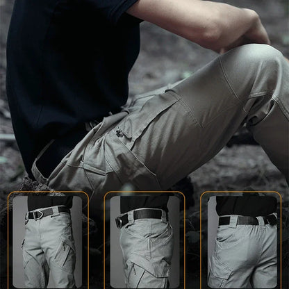 Pantalon cargo pour homme - Pantalon multi-poches - Imperméable - Résistant à l'usure - Décontracté - Salopette d'entraînement - Vêtements confortables et respirants