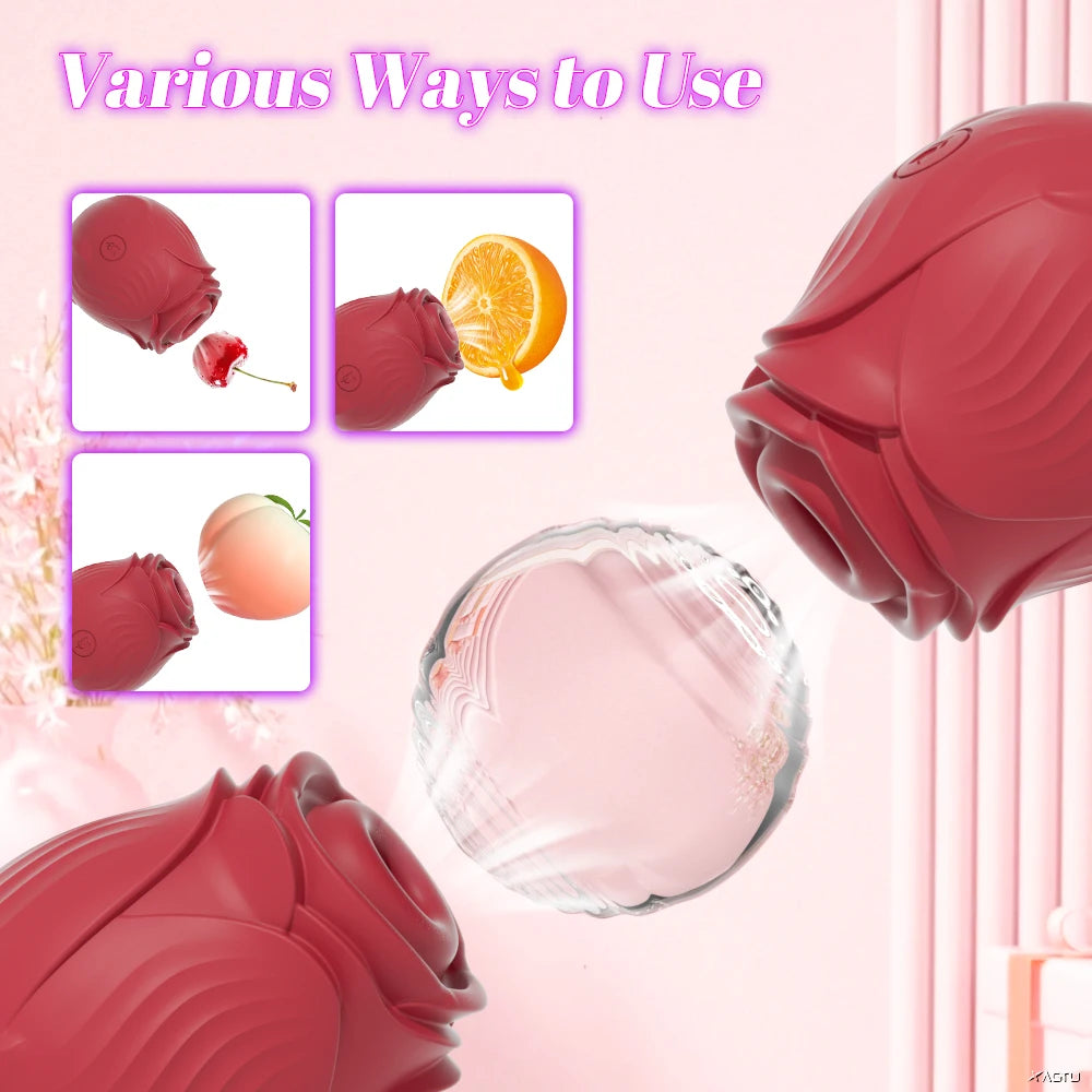 Jouet vibrateur Rose à succion puissant pour femmes, stimulateur sous vide, mamelon Oral, ventouse de clitoris, jouets sexuels féminins, produits pour femmes adultes