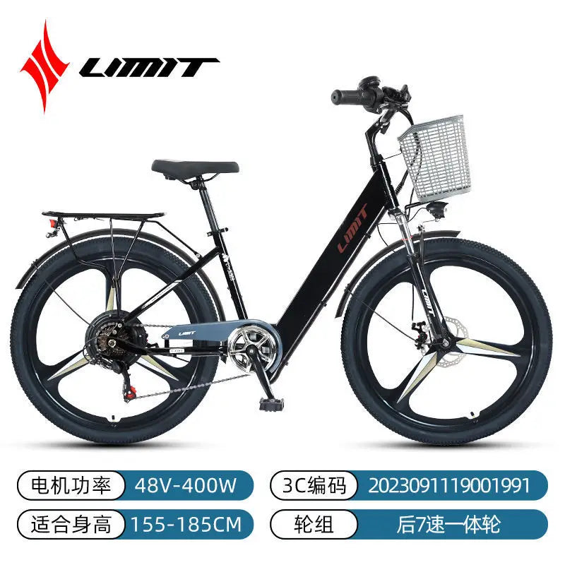 Nouveau Vélo électrique de ville adulte 26 pouces 48V 10AH gamme de batterie amovible 25/h vélo de ville pour femmes