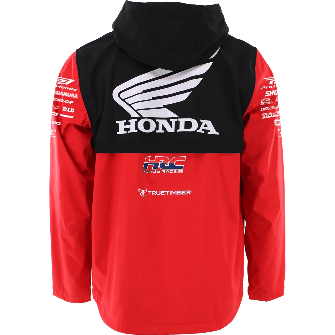 Honda TrueTimber Veste coupe-vent légère rouge et noire pour hommes et femmes HRC Vêtements de cyclisme en plein air HONDA MOTO Moto Jack