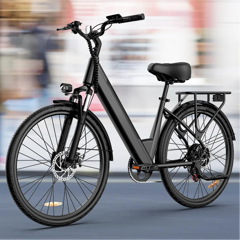 Pneus de vélo électrique 750W 26x2 pouces, 48V, 10,4 ah, écran LCD amovible, vitesse 20MPH, freins à disque hydrauliques à 7 vitesses pour adultes