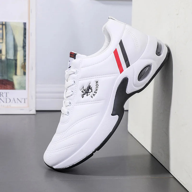 Original Men Sneakers Air Cushion Plus Size Shoe Breathable Outdoor Sports Leather Shoe Non-Slip Male Sneakers Chaussures Homme