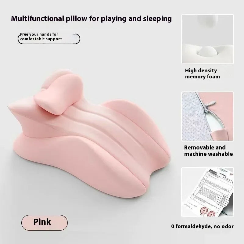 Lit de chevet oreiller couché multifonctionnel coussin de lecture sujet oreiller téléphone couché dormir artefact oreiller coussin