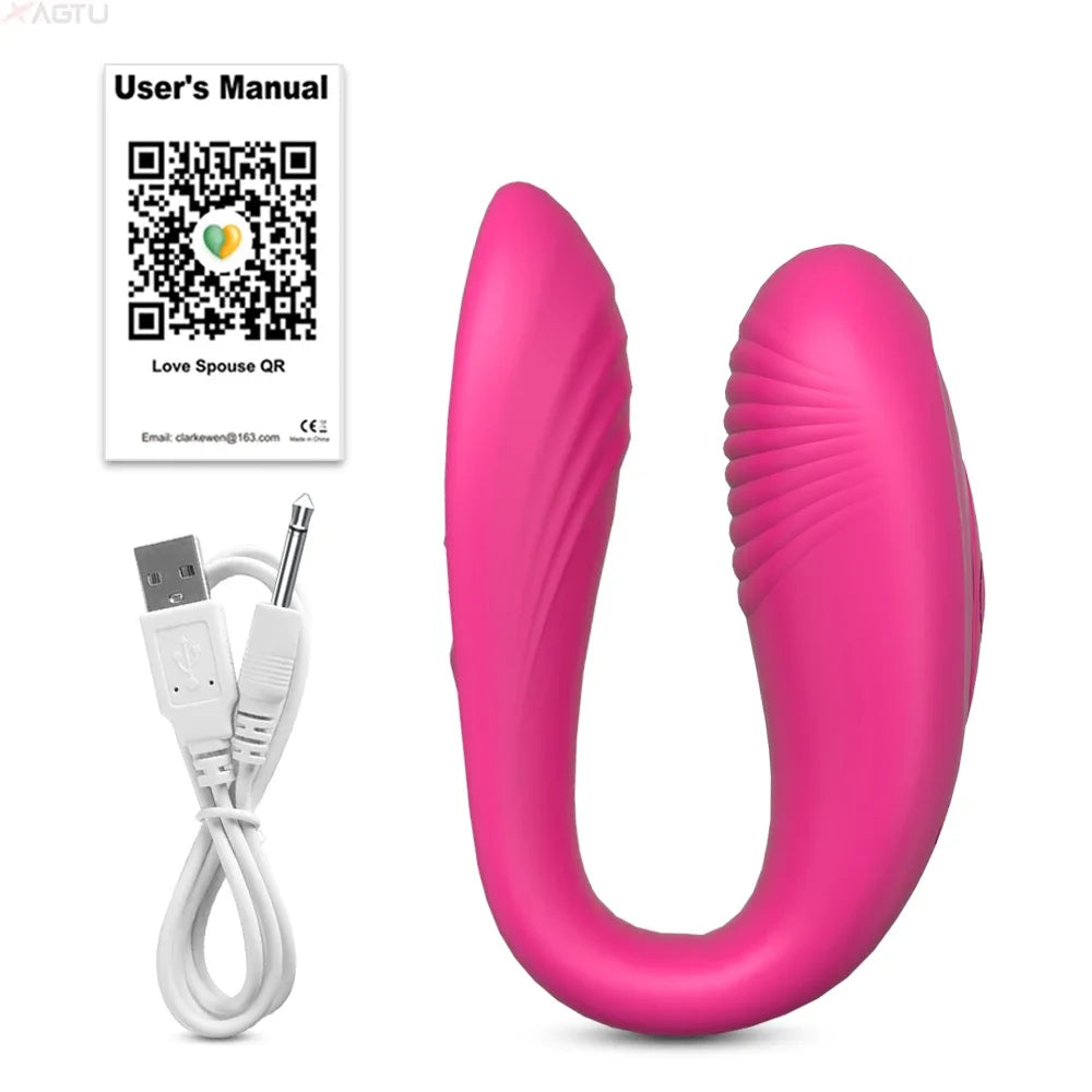 Vibromasseur de Type U télécommandé pour femmes, stimulation du Clitoris, point G, Massage vaginal, Masturbation féminine, jouets sexuels pour Couple