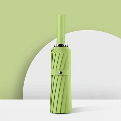 Parapluie double 16 carats pour homme et femme, grand format, coupe-vent, compact, pliable, automatique, pour le soleil, la pluie, les voyages