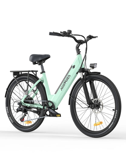 Vélo électrique HillMiles MileCity 26 pouces, cadre à suspension, autonomie jusqu'à 120 km, moteur 250W, batterie 36V 13Ah, vitesse 25 km/h, 7 vitesses, freins à disque, pour la ville, livraison depuis la Pologne