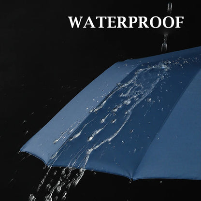 Parapluie pliant entièrement automatique à 16 baleines pour homme et femme, grand, résistant, résistant aux UV, de luxe, pour les affaires, coupe-vent