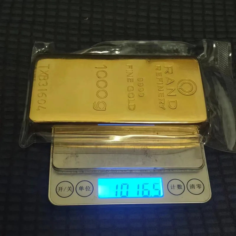 Suisse 1000g barre d'or 1:1 copie Suisse 1kg réplique de lingots d'or barre d'or bijouterie affichage bancaire échantillon antivol