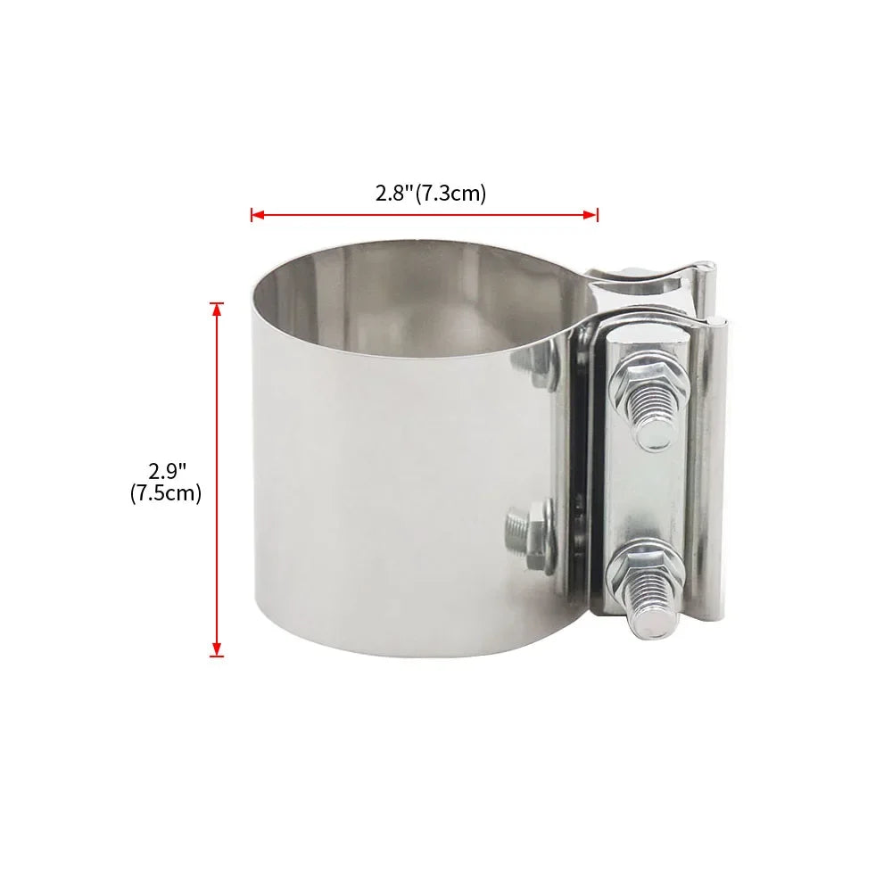 Cerceau de connexion de tuyau d'échappement universel, collier de serrage en acier solide, bande de Joint bout à bout d'échappement en acier inoxydable, accessoires de voiture