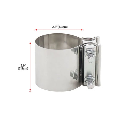 Cerceau de connexion de tuyau d'échappement universel, collier de serrage en acier solide, bande de Joint bout à bout d'échappement en acier inoxydable, accessoires de voiture