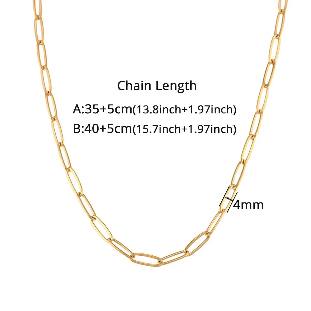 Collier ras du cou en acier inoxydable couleur or pour femmes, style hip-hop, punk, chaîne courte à maillons, bijoux pour femmes, Collares de Moda 2024