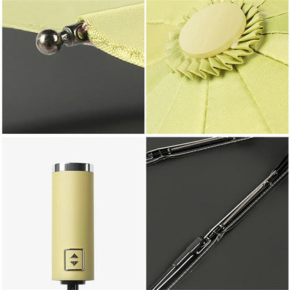 Parapluie 12 baleines grand parapluie résistant entièrement automatique pluie hommes femmes coupe-vent grand 3 parapluies pliants parasol cadeau