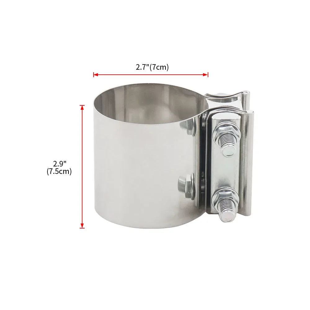 Cerceau de connexion de tuyau d'échappement universel, collier de serrage en acier solide, bande de Joint bout à bout d'échappement en acier inoxydable, accessoires de voiture