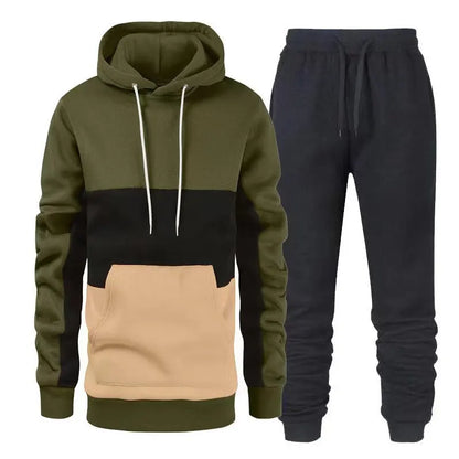 Ensemble de sport 2 pièces pour femme, couleur unie, sweat-shirt à capuche, pantalon de survêtement, décontracté, vêtements de sport pour homme