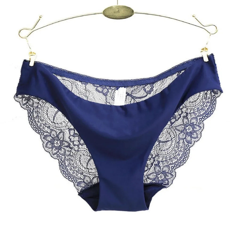 Femmes imprimer sans couture slips sous-vêtements femmes Sexy dentelle culotte basse-Ries Transparent évider culotte femme Lingerie grande taille