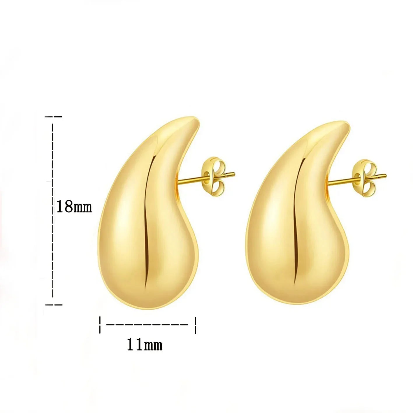 Boucles d'oreilles pendantes extra larges, créoles surdimensionnées et épaisses pour femmes et filles, légères, hypoallergéniques, plaquées or