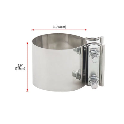 Cerceau de connexion de tuyau d'échappement universel, collier de serrage en acier solide, bande de Joint bout à bout d'échappement en acier inoxydable, accessoires de voiture