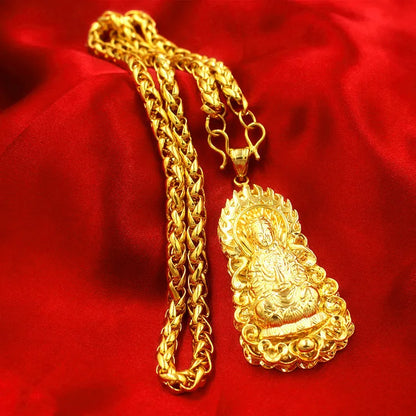 UMQ-Bijoux pendentif en or pur pour homme, Verbena JOwith, Guanyin Dragon, 100% véritable or 24 carats, marque Guan Gong