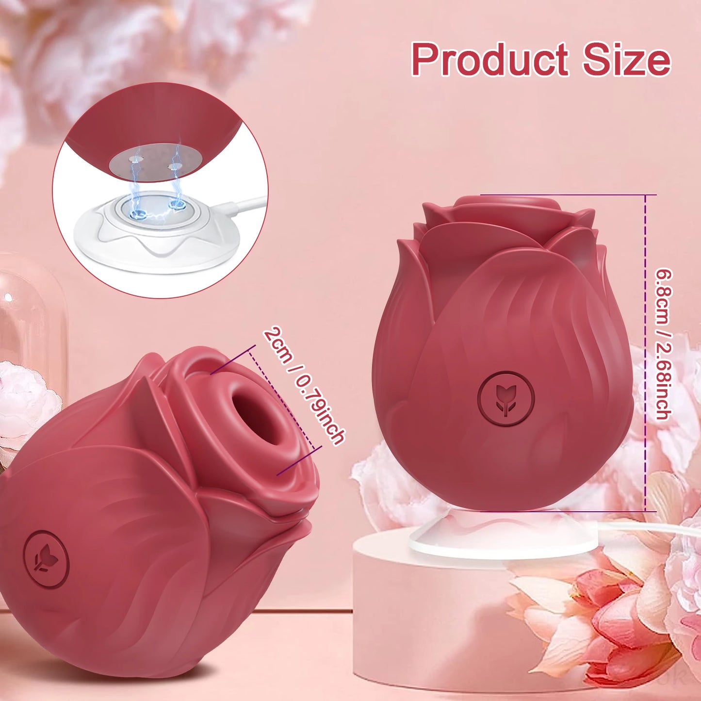 Jouet vibrateur Rose à succion puissant pour femmes, stimulateur sous vide, mamelon Oral, ventouse de clitoris, jouets sexuels féminins, produits pour femmes adultes