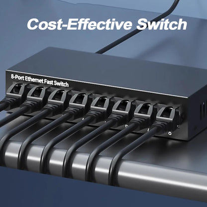 Prise ue 5/8 ports 10/100Mbps commutateurs réseau Mini Ethernet commutateur réseau rapide répartiteur pour le bureau à domicile