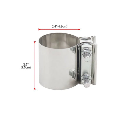 Cerceau de connexion de tuyau d'échappement universel, collier de serrage en acier solide, bande de Joint bout à bout d'échappement en acier inoxydable, accessoires de voiture