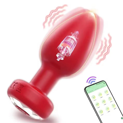 Vibromasseur Anal avec Plug Anal, application pour Gay, télécommande, gode, Vibration, Masturbation, jouet sexuel pour adultes, masseur de Prostate pour Couples