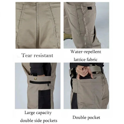Pantalon cargo pour homme, pantalon de travail multi-poches, pantalon tactique décontracté, vêtement d'extérieur pour homme, pantalon droit résistant à l'usure pour l'automne et l'hiver