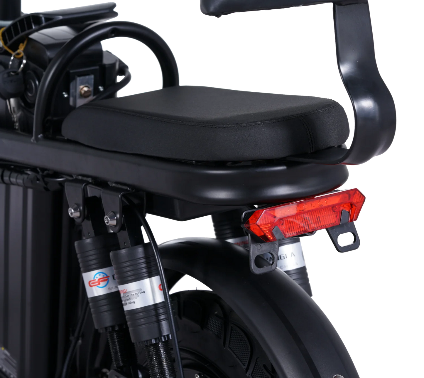 GleeRide A9 Vélo électrique 2 places, mini vélo électrique pliant 500 W 14", batterie amovible 48 V 15 Ah, longue portée 50 milles 20 MPH