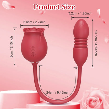Vibromasseur à succion de Rose pour femmes, stimulateur de clitoris, point G, gode vibrant, masturbateur féminin, Massage, jouet sexuel pour adulte