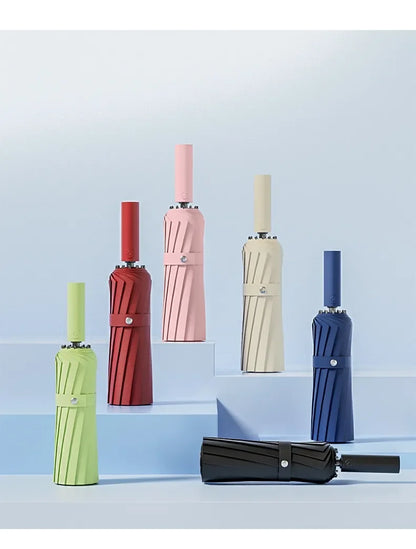 Parapluie anti-tempête 80 Bone pour hommes et femmes, pliage automatique, grand parapluie coupe-vent imperméable, parapluies anti-ultraviolets