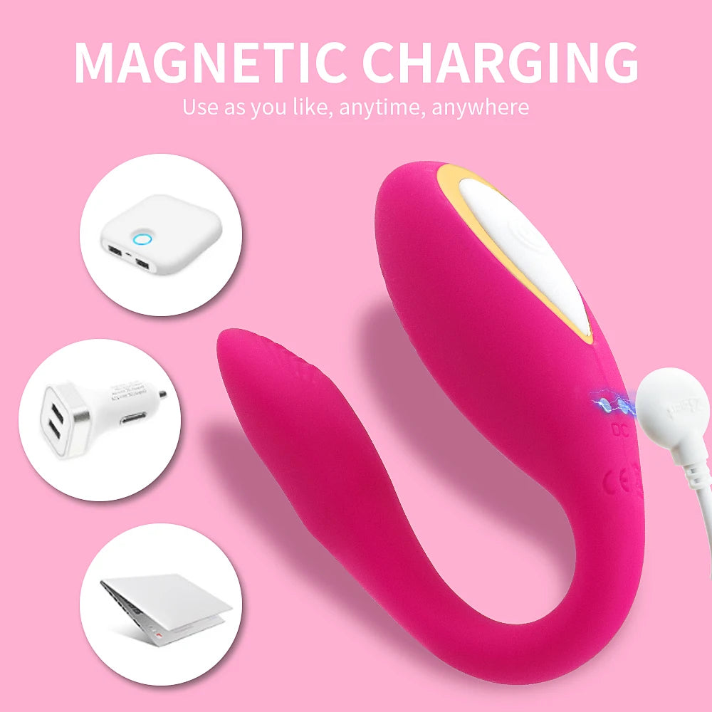 Godemiché portable en U, 10 modes, télécommande sans fil, vibrateur pour Couple, stimulateur de point G féminin, jouets sexuels, produits pour femmes adultes de 18 ans