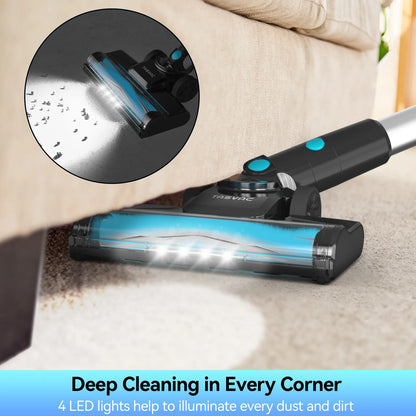 Aspirateur sans fil V600, aspirateur balai sans balais 28Kpa, batterie rechargeable, 3 modes