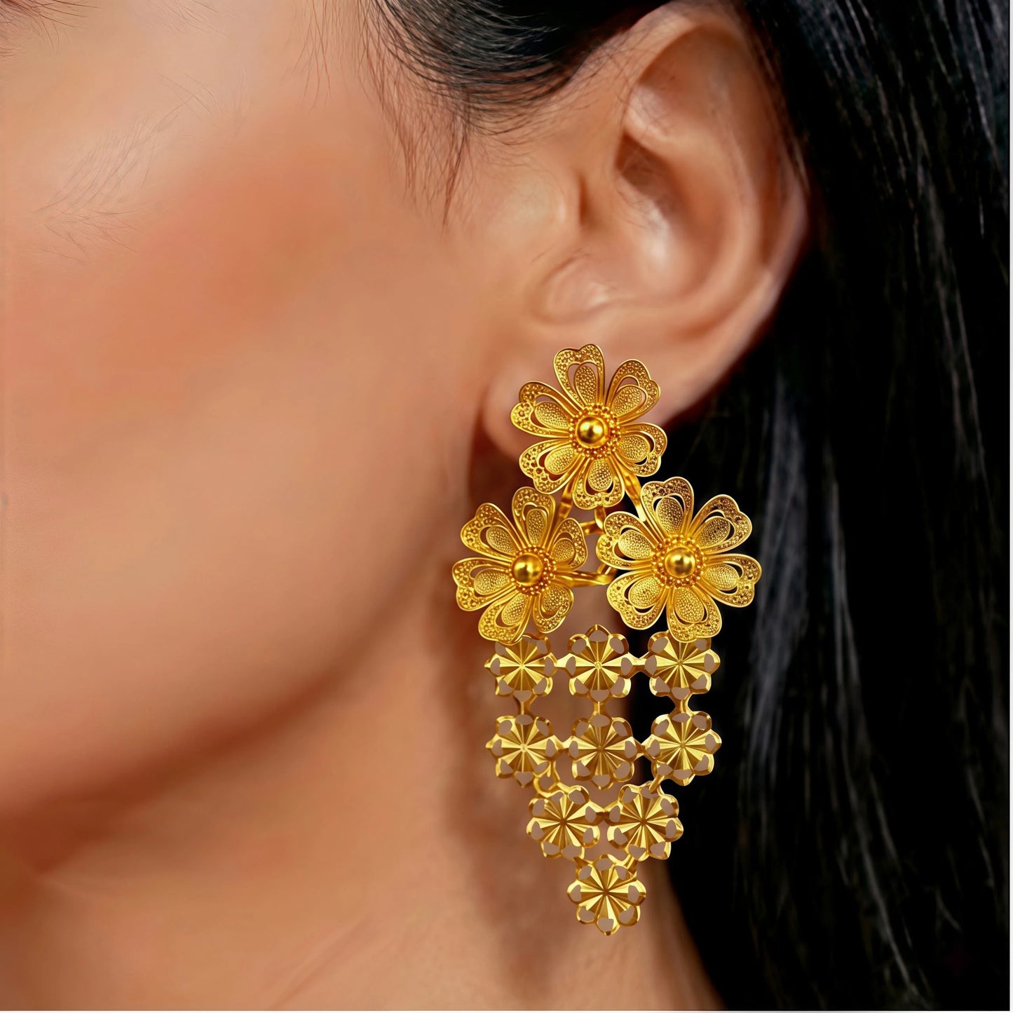 Parures de collier et boucles d'oreilles nigérianes pour mariée, style éthiopien et indien, couleur or 24 carats, bijoux de Dubaï, cadeaux pour banquets et fêtes