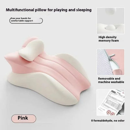 Lit de chevet oreiller couché multifonctionnel coussin de lecture sujet oreiller téléphone couché dormir artefact oreiller coussin