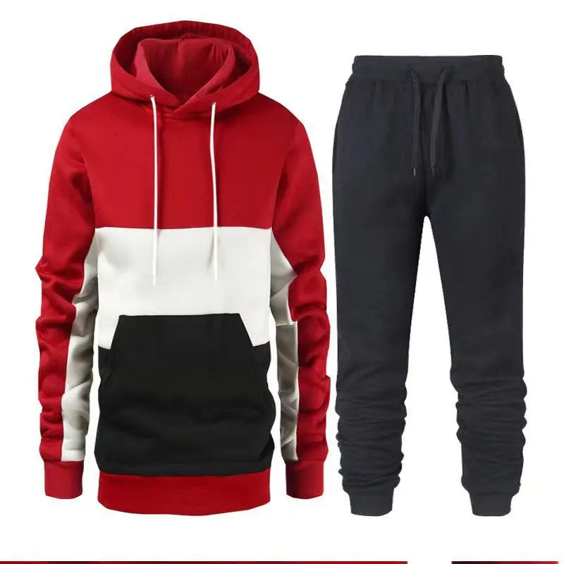 Ensemble de sport 2 pièces pour femme, couleur unie, sweat-shirt à capuche, pantalon de survêtement, décontracté, vêtements de sport pour homme