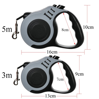 Laisse pour chien de 3m 5m, en Nylon solide, pour chiots, petits, moyens et grands chiens, chats, rétractable automatique, Durable, fournitures pour animaux de compagnie Yorkshire