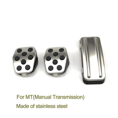 Housse de coussinets de pédales de voiture en acier inoxydable, étui MT AT pour Ford Focus 2 mk2 focus 3 mk3