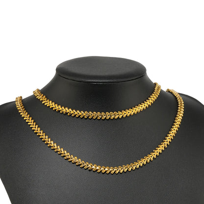 Oral ron plaqué or en acier inoxydable, chevron Sophia creux, bijoux de bricolage, boucles d'oreilles, colliers de la présidence exécutive, accessoires de bracelets, 1 mètre