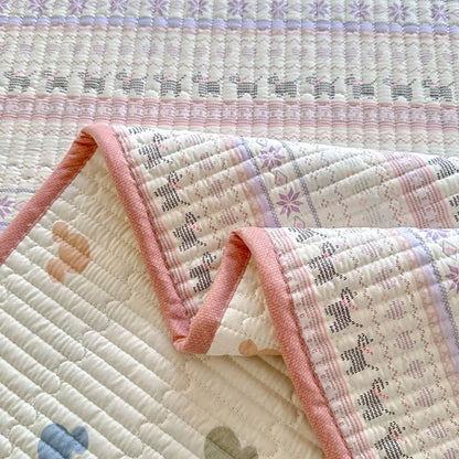 Bonenjoy-Couvre-lit 100% coton, 1 pièce, linge de lit matelassé, drap de lit doux pour la peau, sans taie d'oreiller