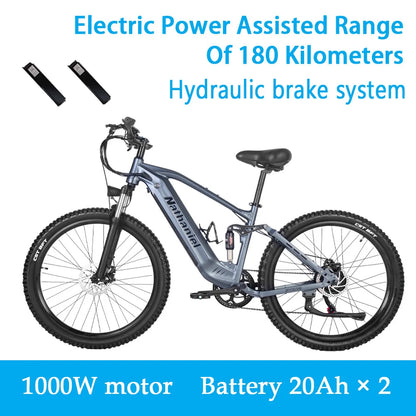 Nathaniel SYR03 vélo électrique 27.5 "48V1000W vélo électrique assisté adulte 45Ah grande capacité batteries au lithium détachables Ebike