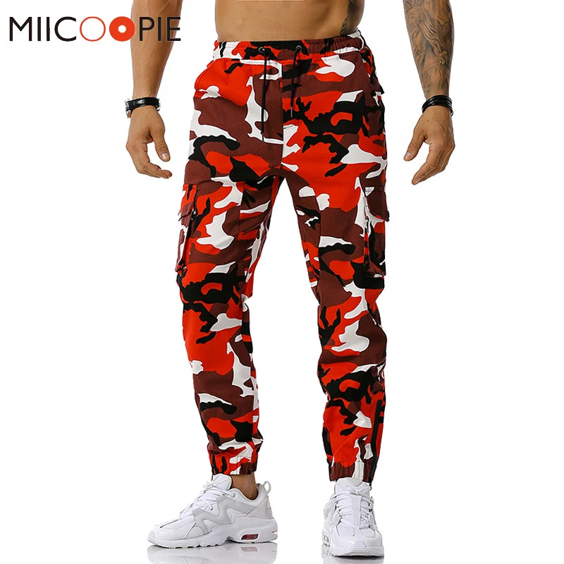 Pantalon sarouel camouflage en pur coton pour hommes, pantalon cargo tactique militaire de marque multicolore, pantalon de jogging avec poches