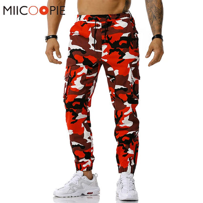 Pantalon sarouel camouflage en pur coton pour hommes, pantalon cargo tactique militaire de marque multicolore, pantalon de jogging avec poches