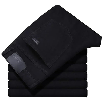 Pantalon en jean délavé de marque haut de gamme 2026, jean pour homme de haute qualité, décontracté, taille haute, pantalon en denim pour toutes les saisons